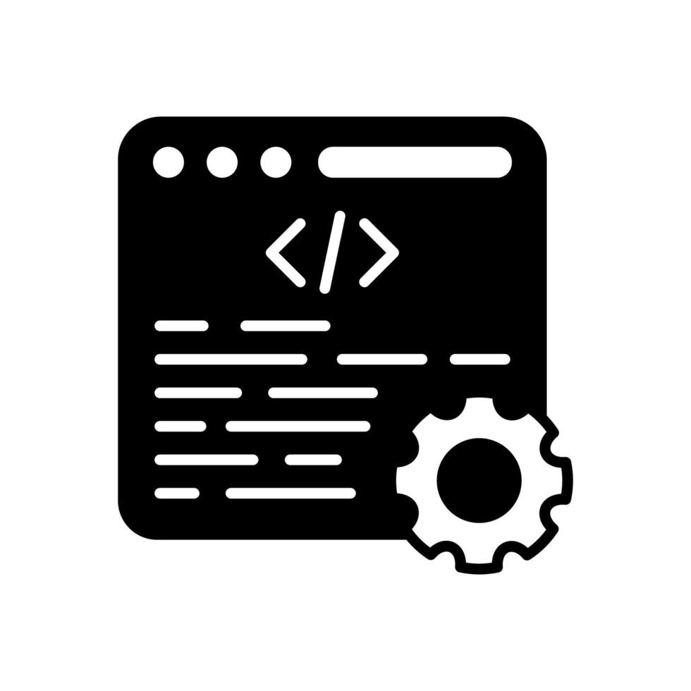 Web development Glyph Icon, illustration vector