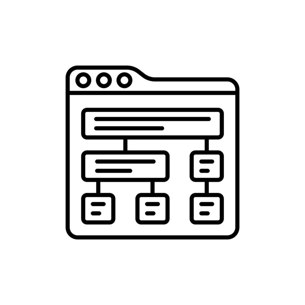Sitemap Outline Icon, illustration vector