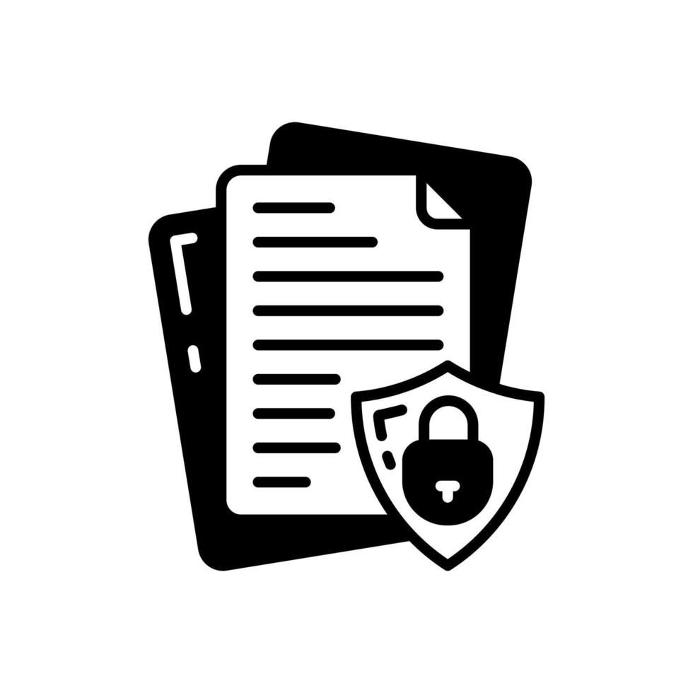 Confidential Information Glyph Icon, illustration vector