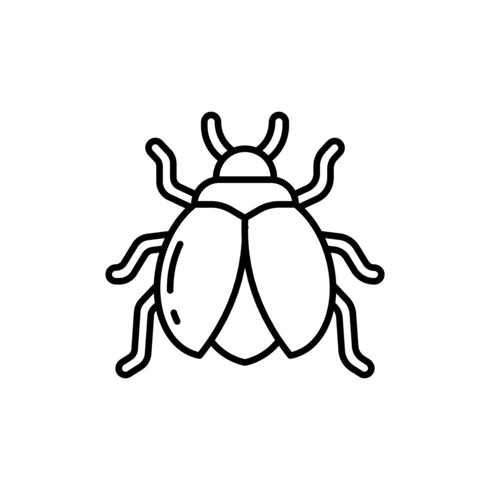 Bug Outline Icon, illustration vector