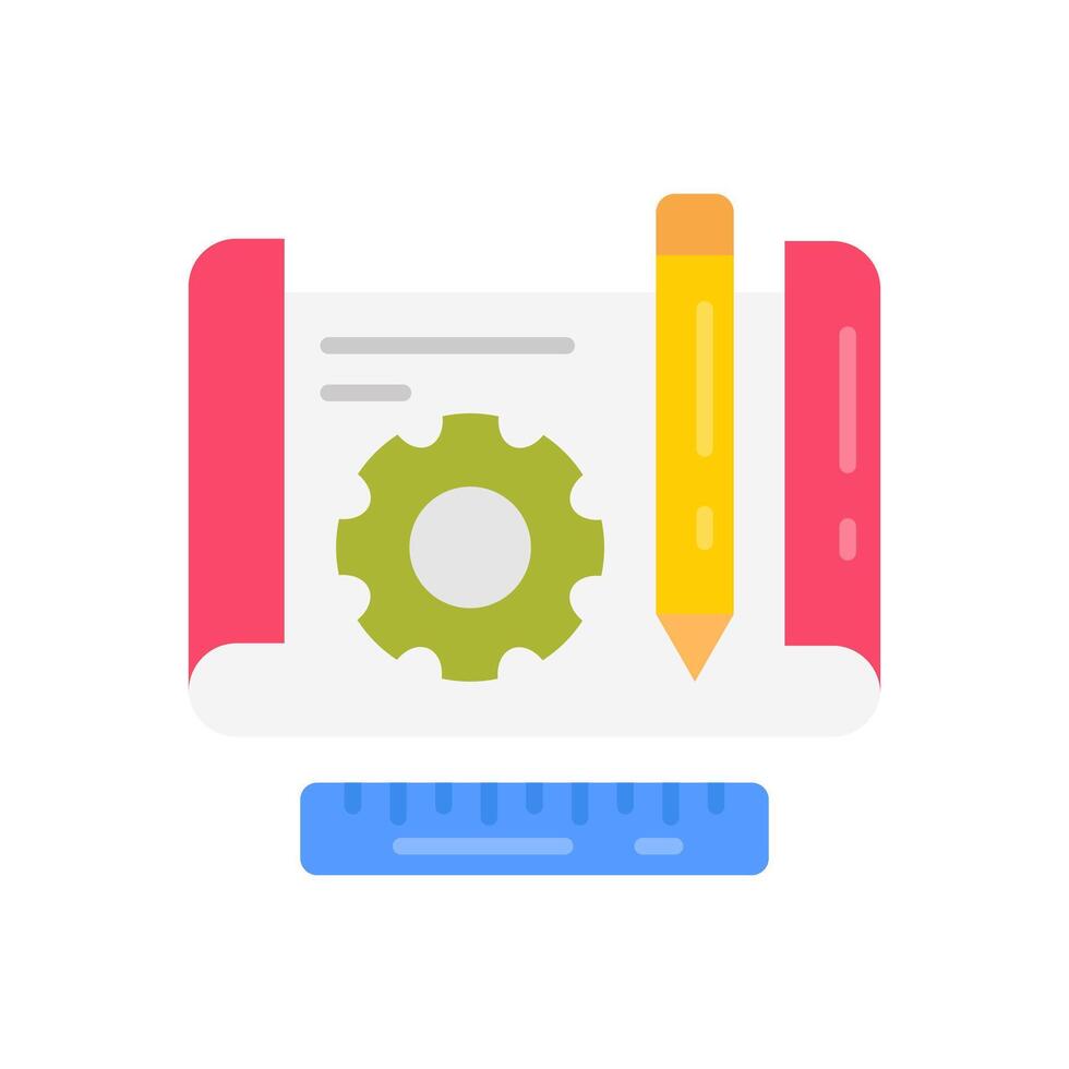 Prototyping Flat Icons, illustration vector