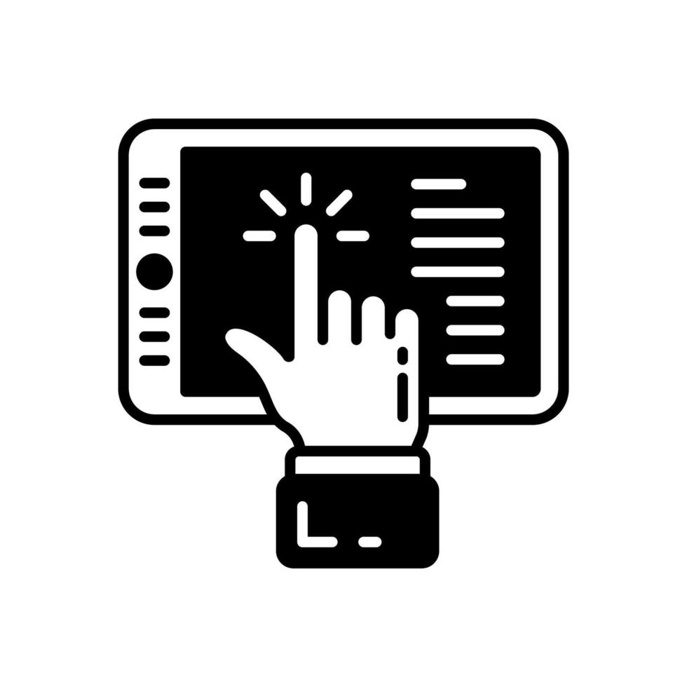 User Interaction Glyph Icon, illustration vector