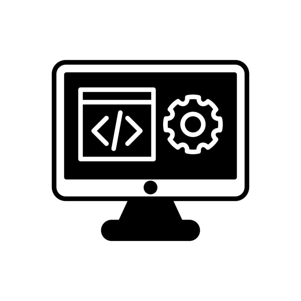 Software Glyph Icon, illustration vector