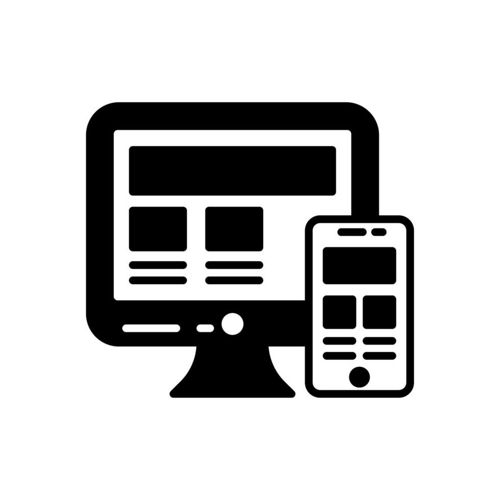 Adaptive Design Glyph Icon, illustration vector