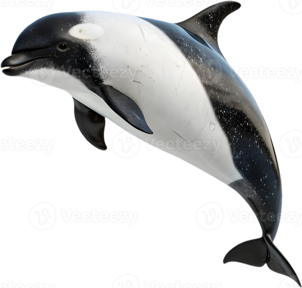 Fun Playful Dolphin Swimming Happily in Vibrant Design. . png