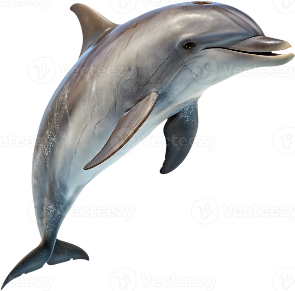 Playful Dolphin Swimming with Joyful Vibrant Clipart Style. . png