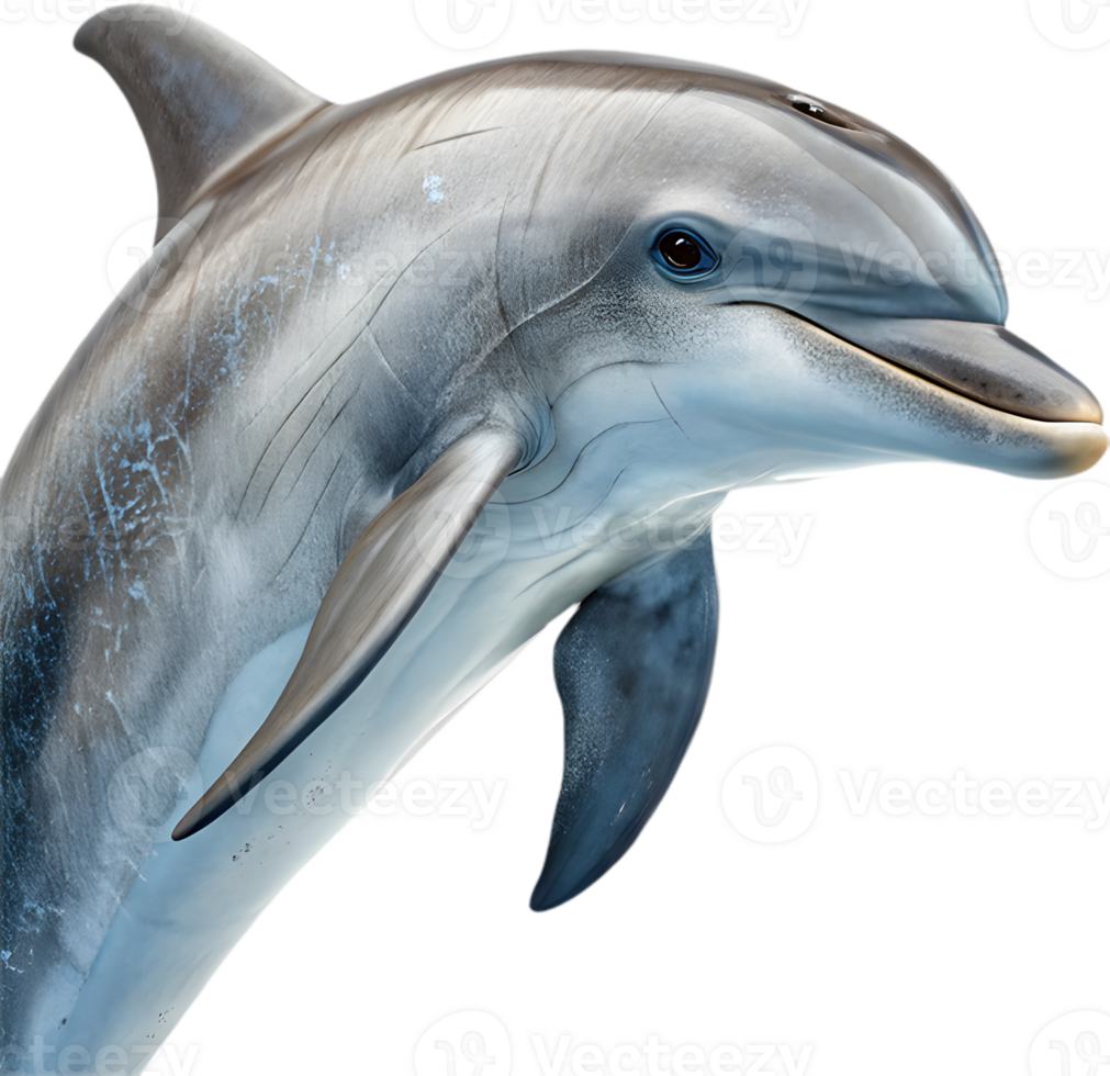 Vibrant Playful Dolphin Swimming Happily in Cheerful Water. . png