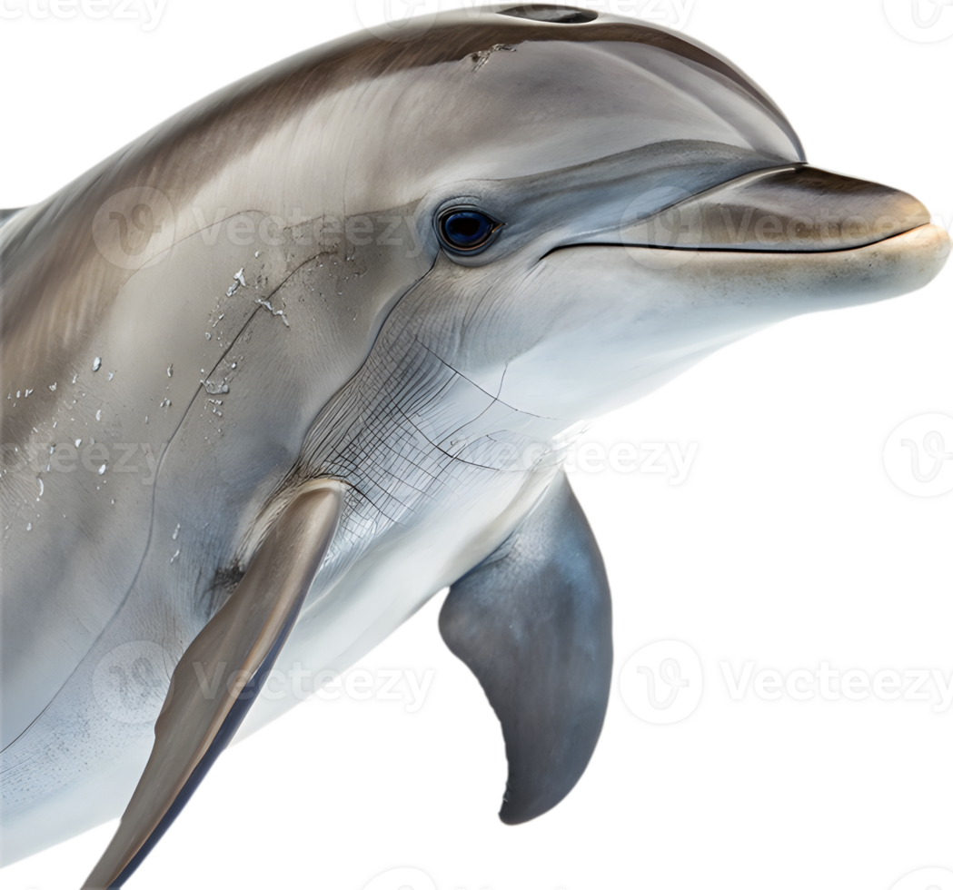 Bright and Playful Dolphin Swimming in Cheerful Style. . png