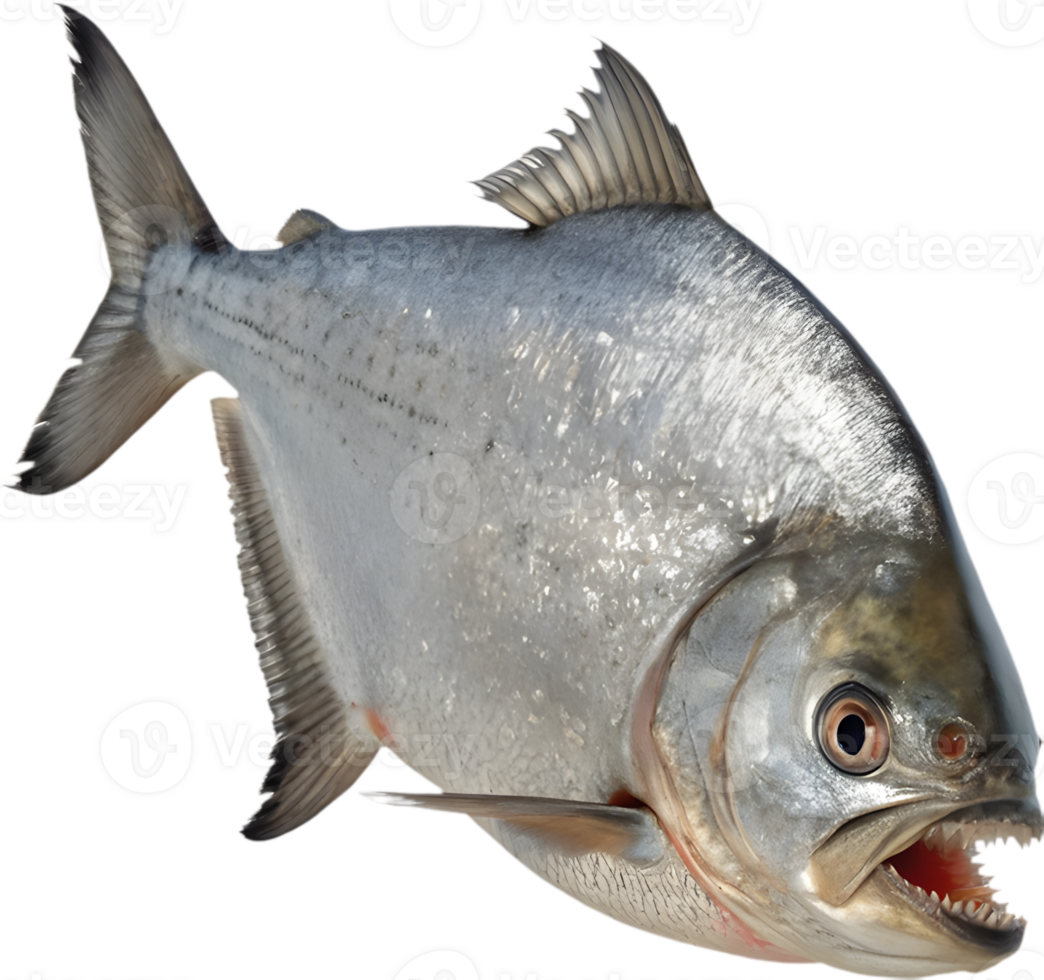 Fierce Piranha Clipart with Bold Dynamic Motion Design. . png