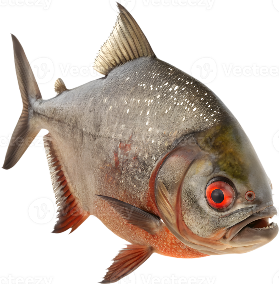 Bold Piranha in Fierce Clipart Design with Energy. . png