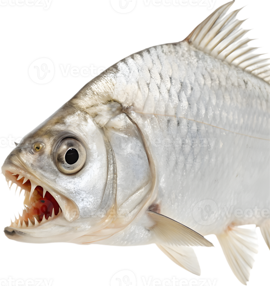 Fierce Piranha Swimming in Bold and Dynamic Clipart. . png