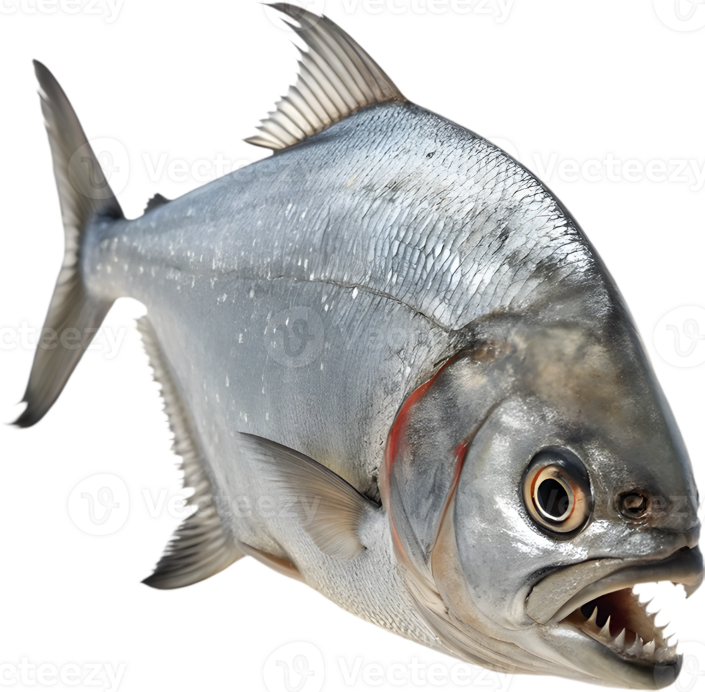Fierce Dynamic Piranha in Bold Clipart with Motion. . png