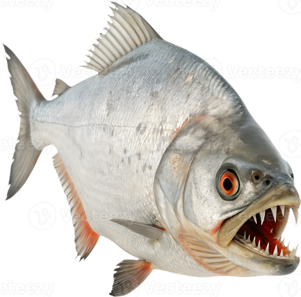 Dynamic Piranha in Bold, Fierce Clipart with Speed. . png