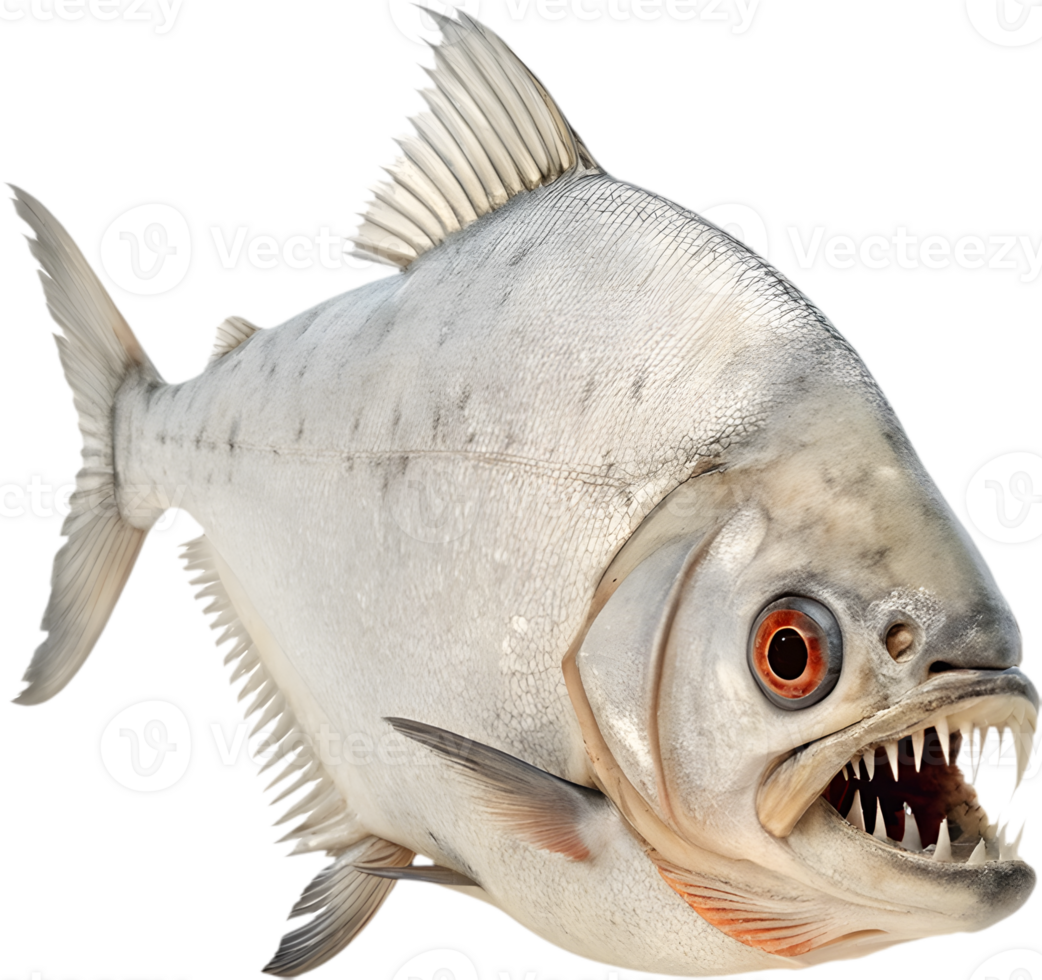 Powerful Piranha in Bold and Fierce Clipart Art. . png