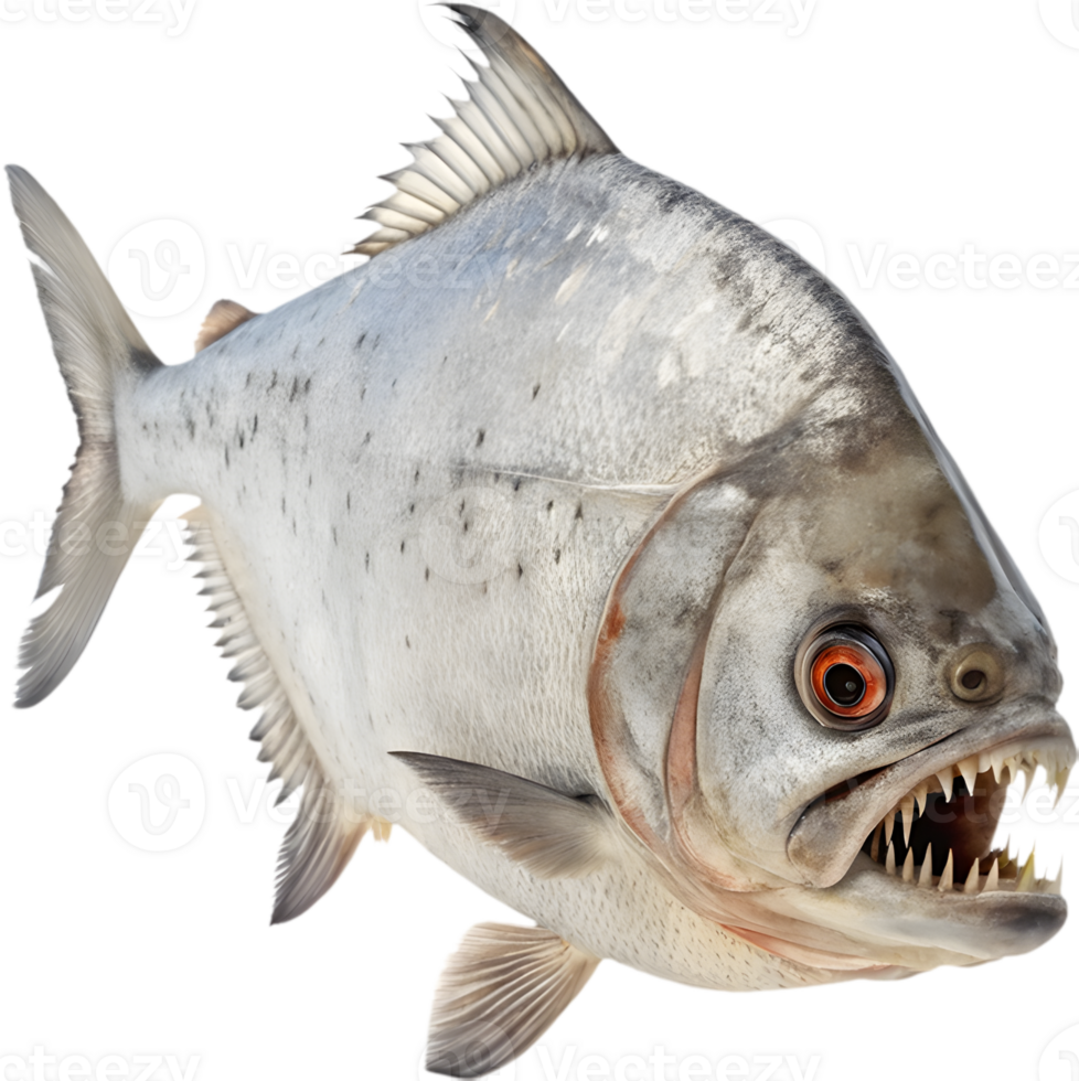 Fierce Bold Piranha in Dynamic Clipart with Power. . png