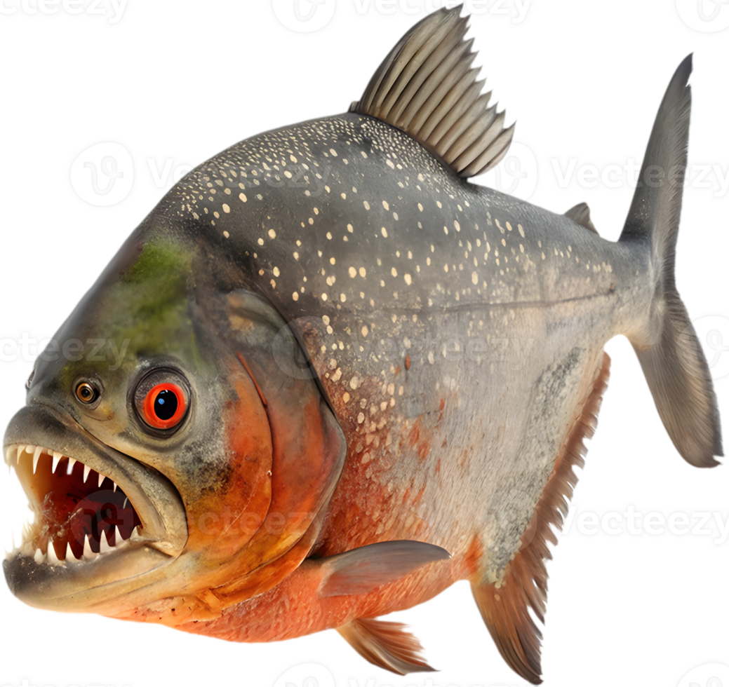 Fierce Piranha in Dynamic Bold Clipart with Power. . png