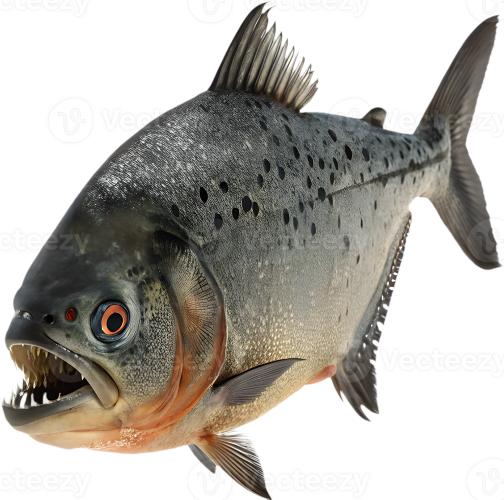 Dynamic Piranha Clipart with Fierce Look and Motion. . png