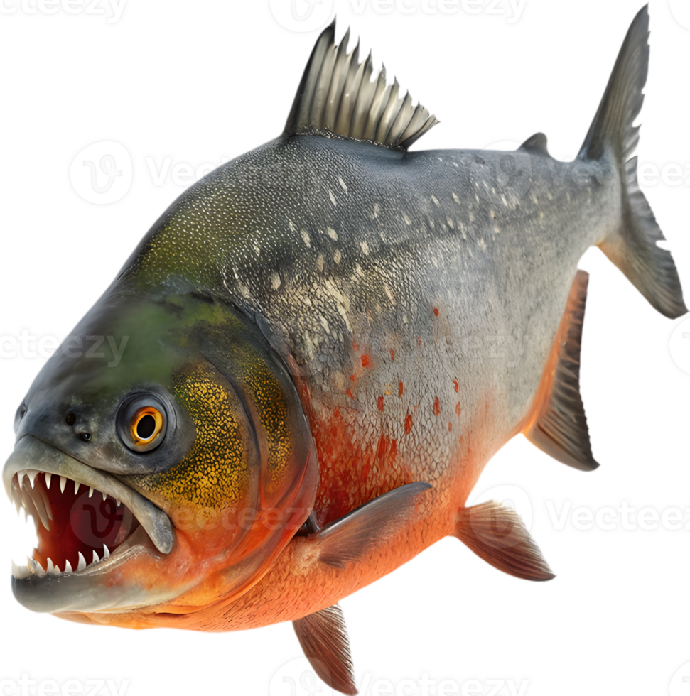 Fierce Piranha in Bold and Dynamic Clipart Design. . png