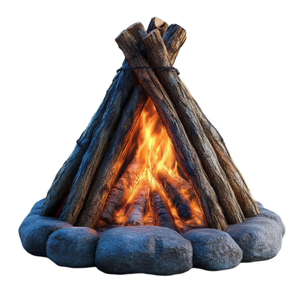 Tipi Feuer Grube auf transparent Hintergrund png