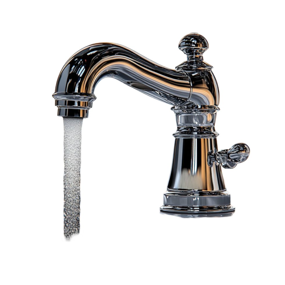Faucet with Water Coming Out png