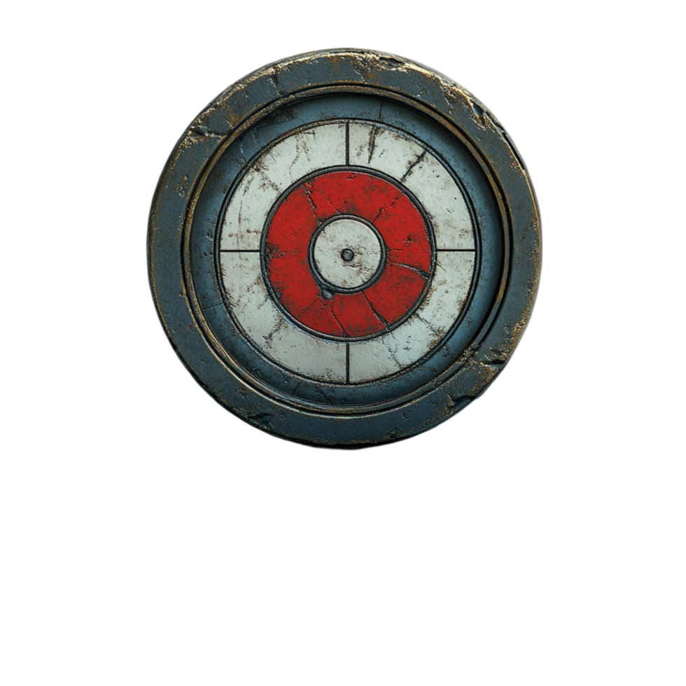 Red and White Circular Target png