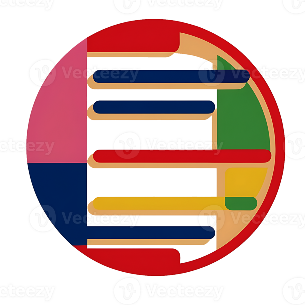 colorful circle with a line through it png