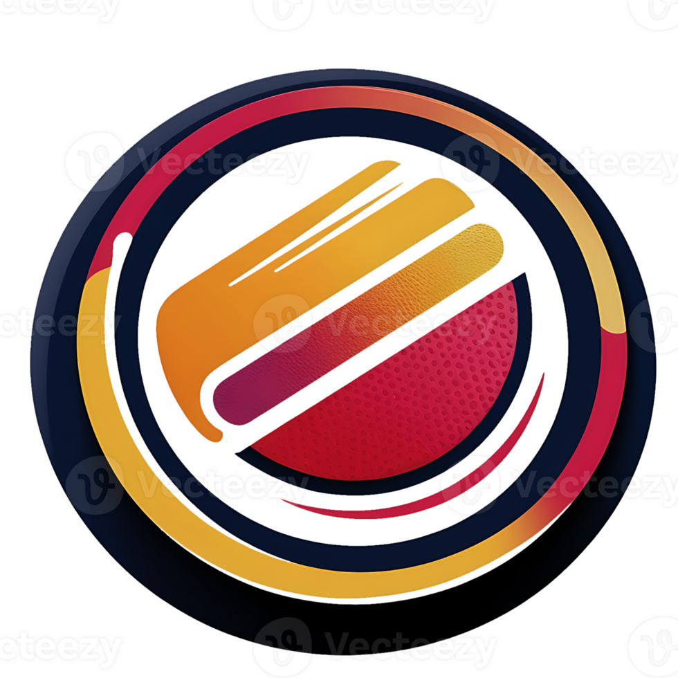 circular logo with a red, yellow and orange design png