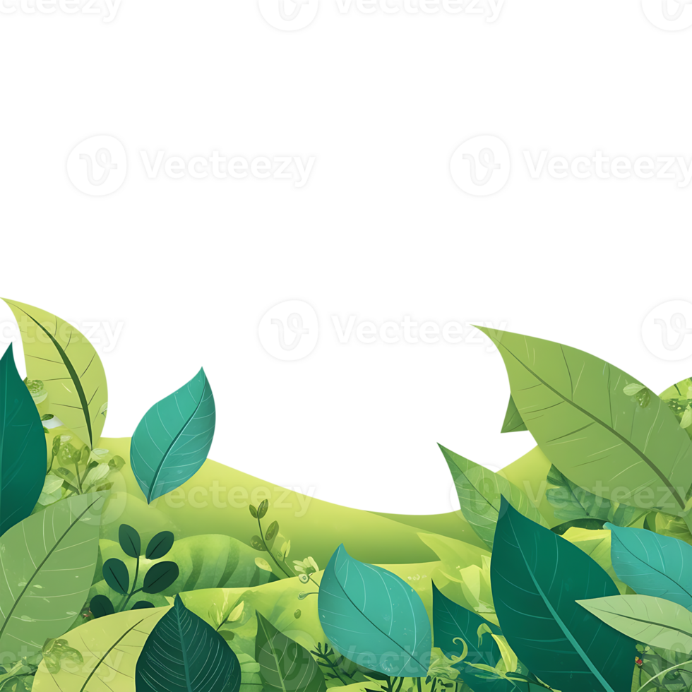 green leaves and grass background with copy space png