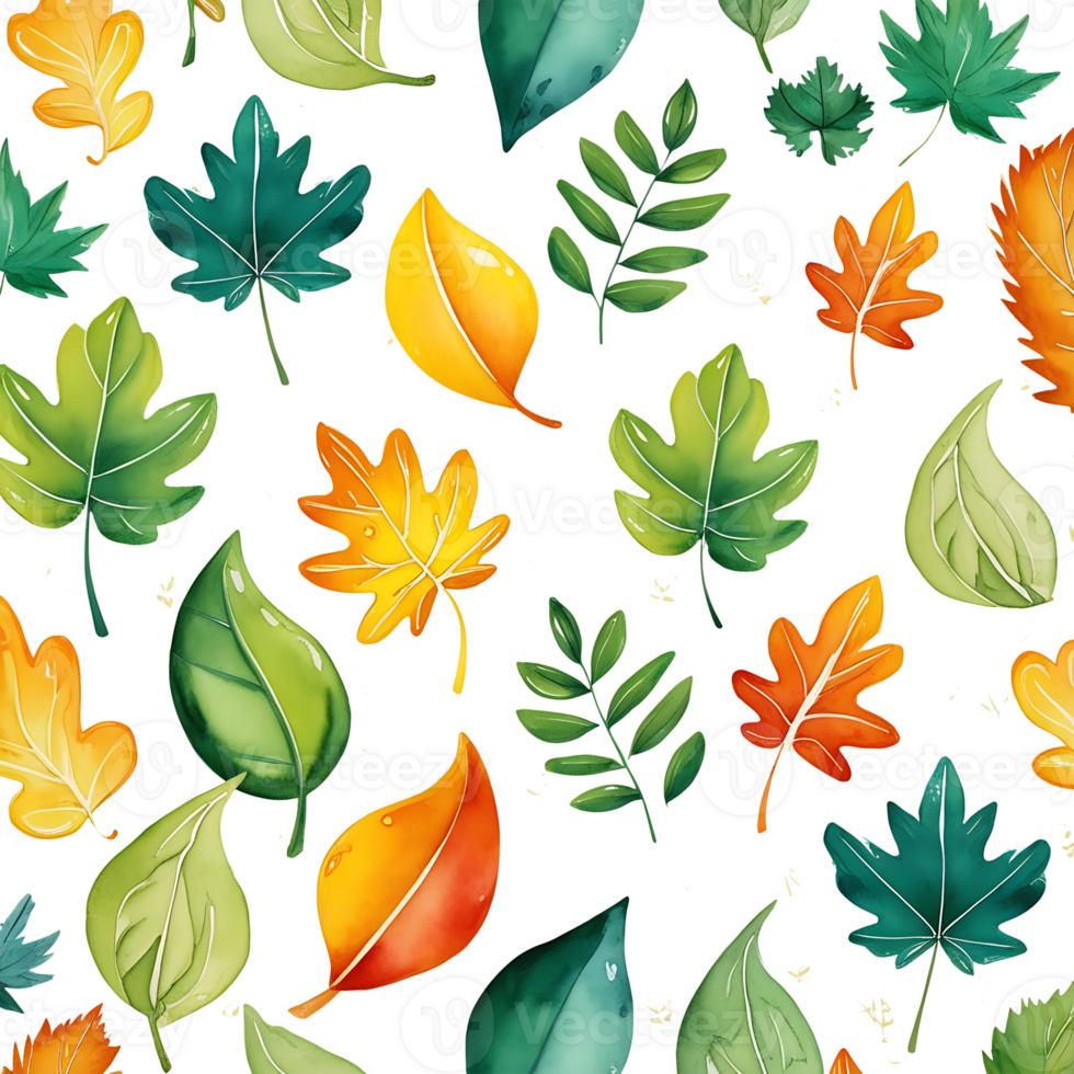 autumn leaves seamless pattern png
