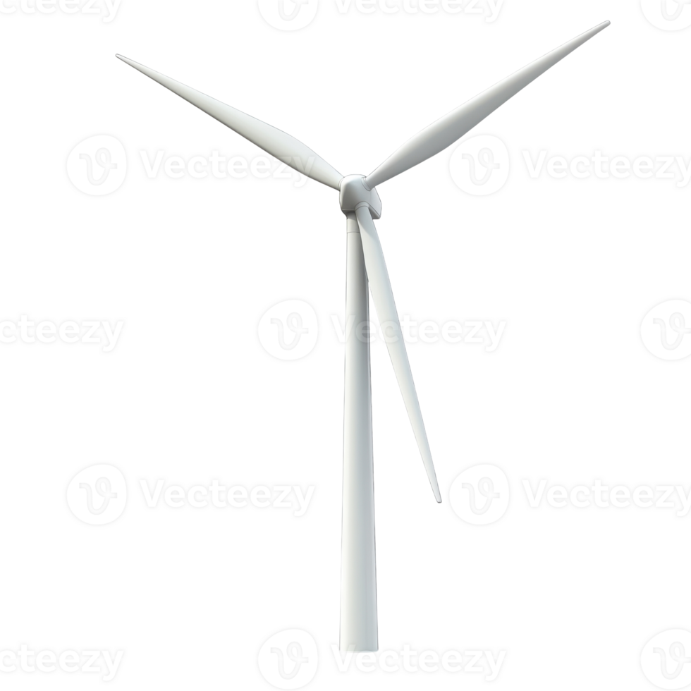 Renewable Energy Source Wind Turbine on transparent background png