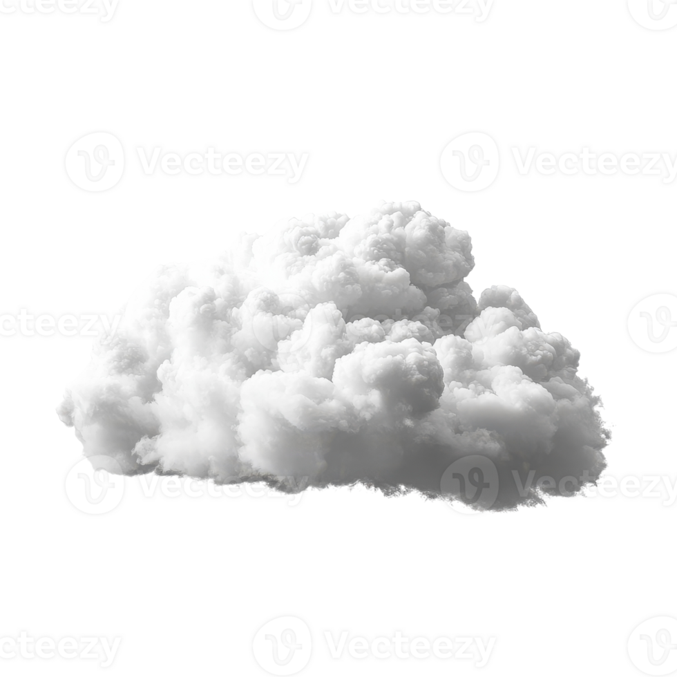 Majestic White Clouds Over a Serene Landscape on transparent background png