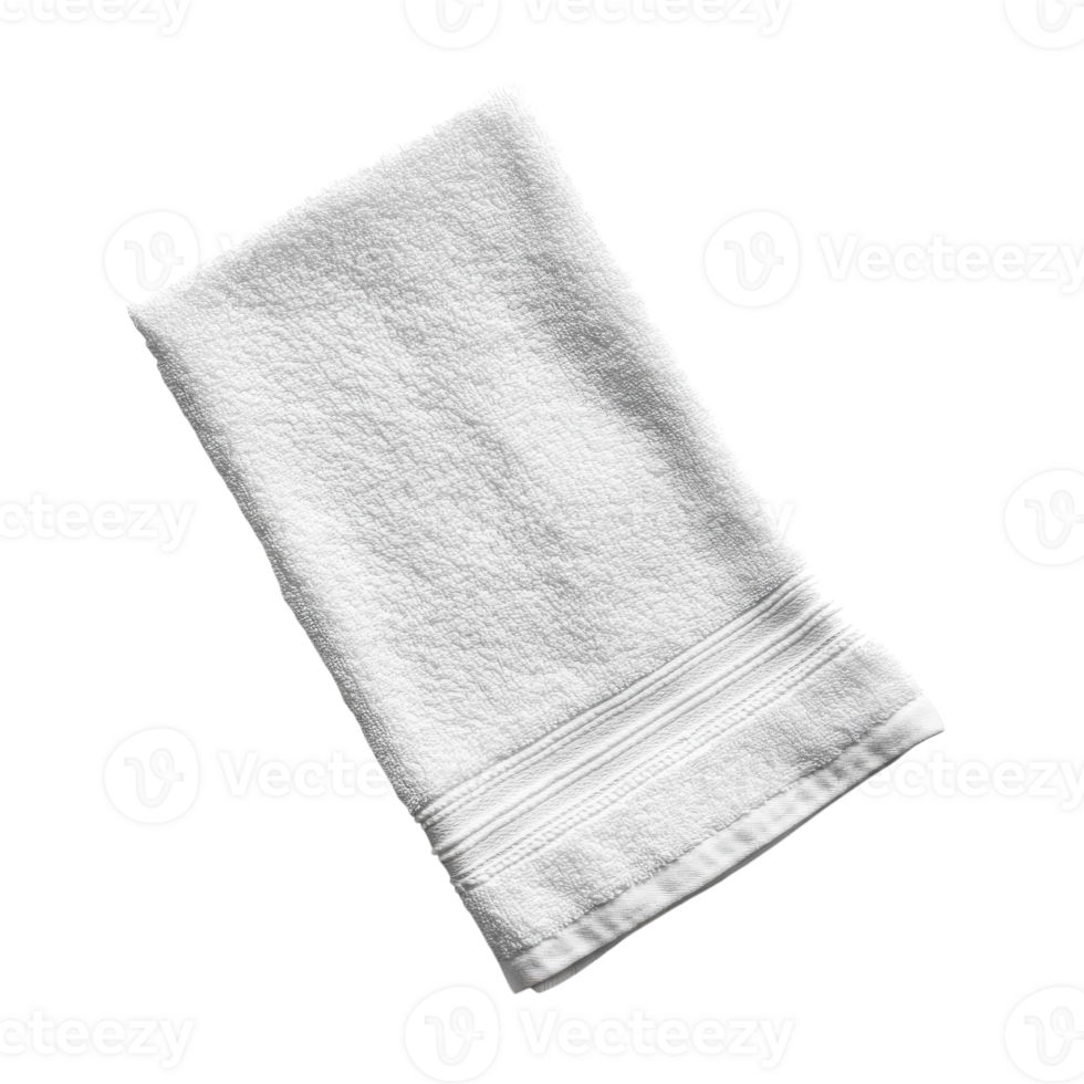White Cotton Towel Mockup for Fabric and Design Purposes on transparent background png