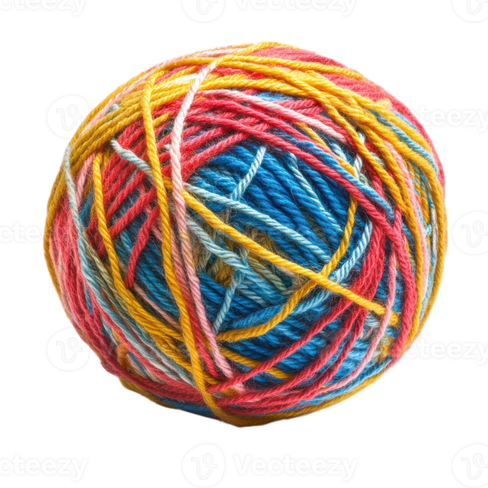 Yarn Ball Isolated for Creative Projects on transparent background png