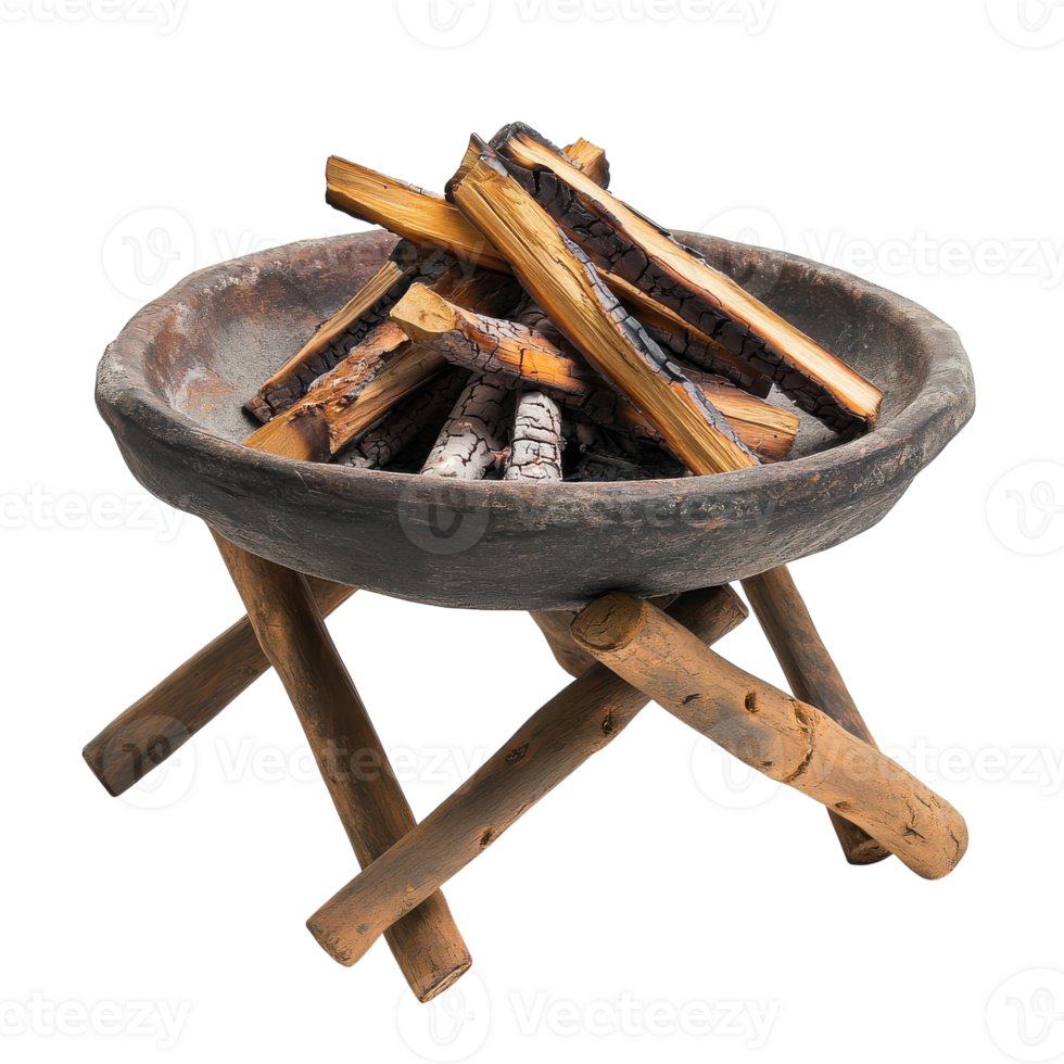 Camping Fire Pit Tripod for Outdoor Cooking and Relaxation on transparent background png