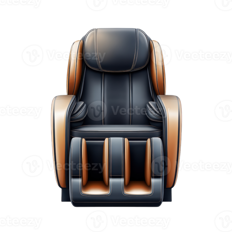 Relaxing with an Electric Massage Chair for Stress Relief and Comfort on transparent background png