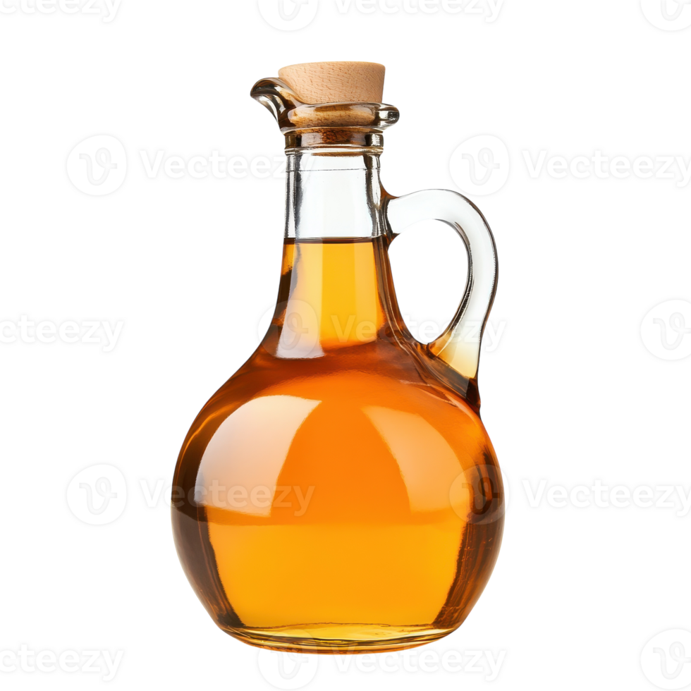 Fresh Apple Juice and Cider Vinegar Isolated on White Background on transparent background png