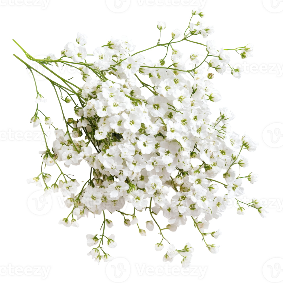 Beautiful Babys Breath Flowers for Floral Arrangements on transparent background png