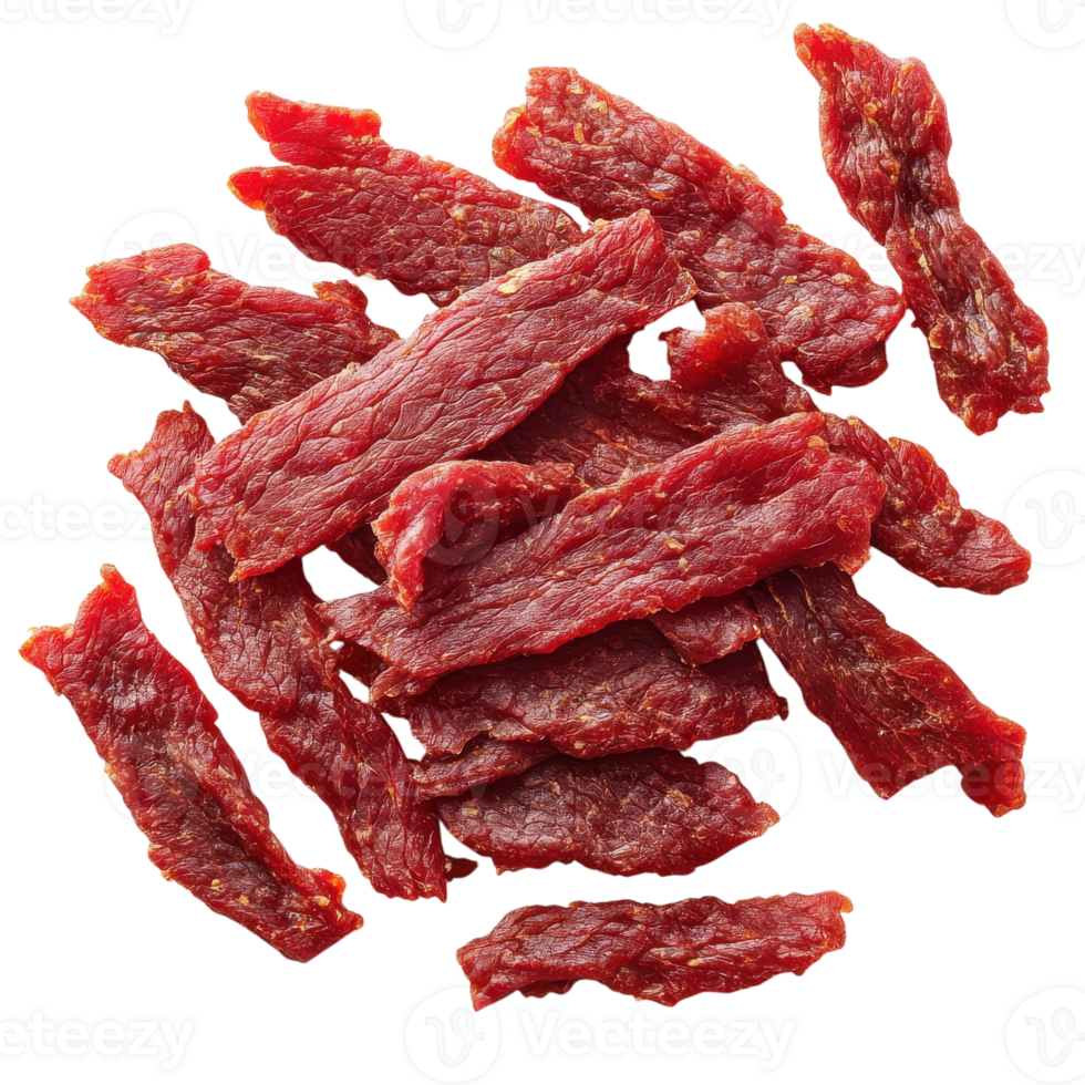 Savory and Nutritious Beef Jerky for Healthy Snacking on transparent background png