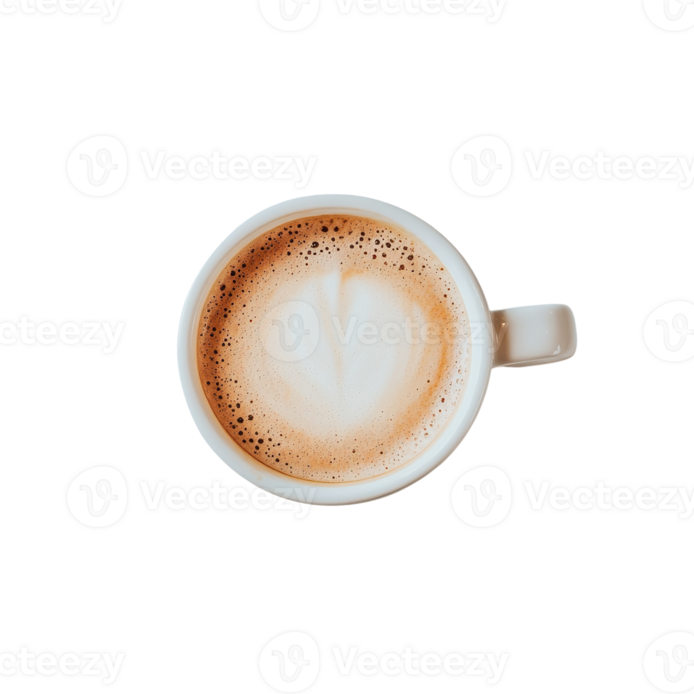 Delicious Cappuccino in a White Mug Perfect for Coffee Lovers on transparent background png