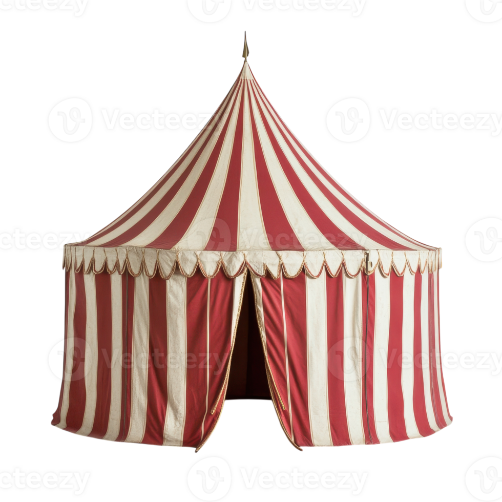 Vibrant Circus Tent Bringing Joy and Adventure on transparent background png