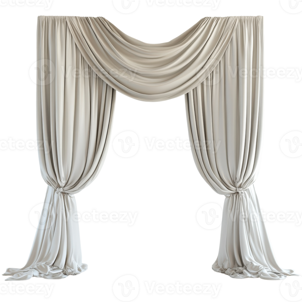 Elegant Curtain Drapery for Home Decor and Interior Design on transparent background png