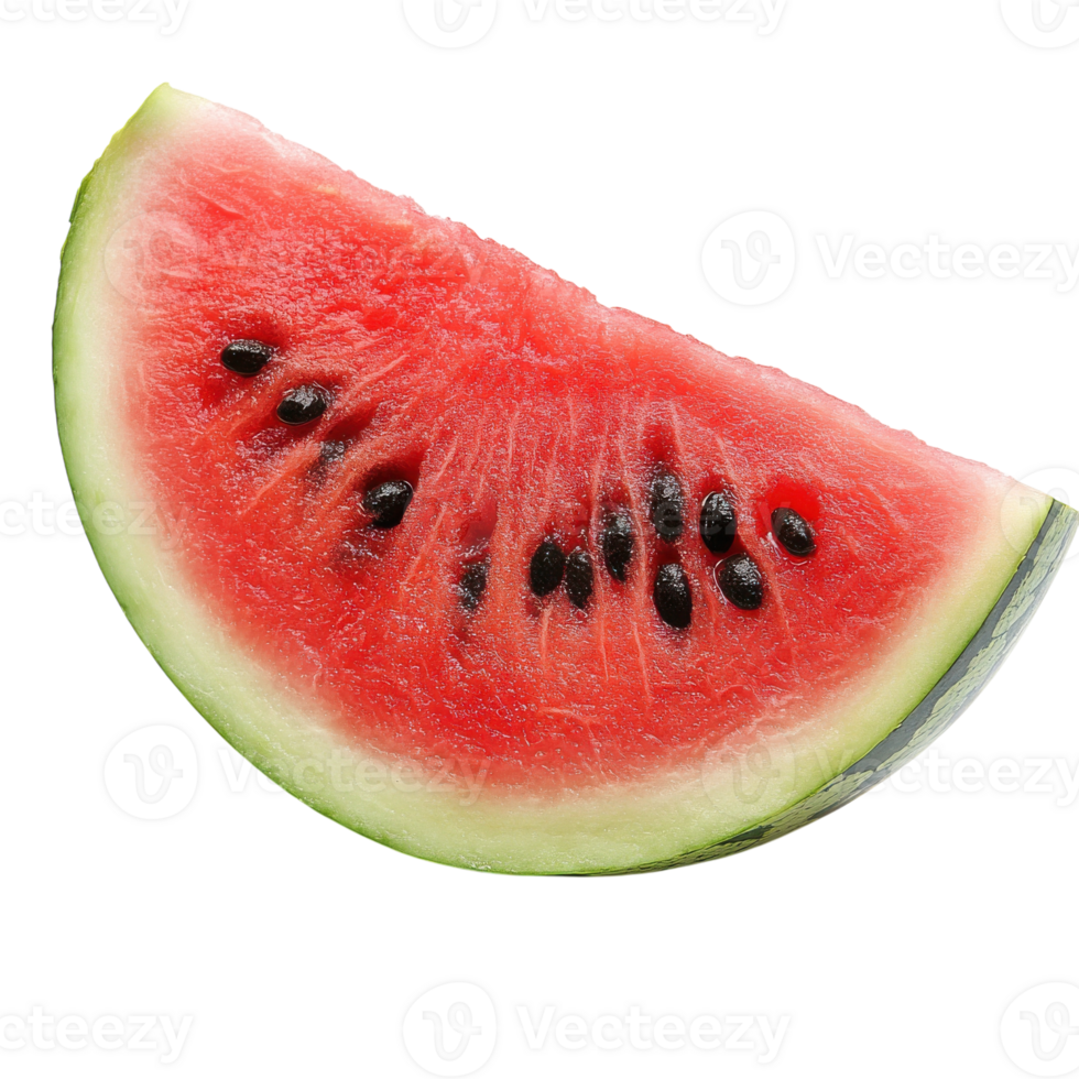 Fresh and Juicy Watermelon Slice for Summer Refreshment on transparent background png