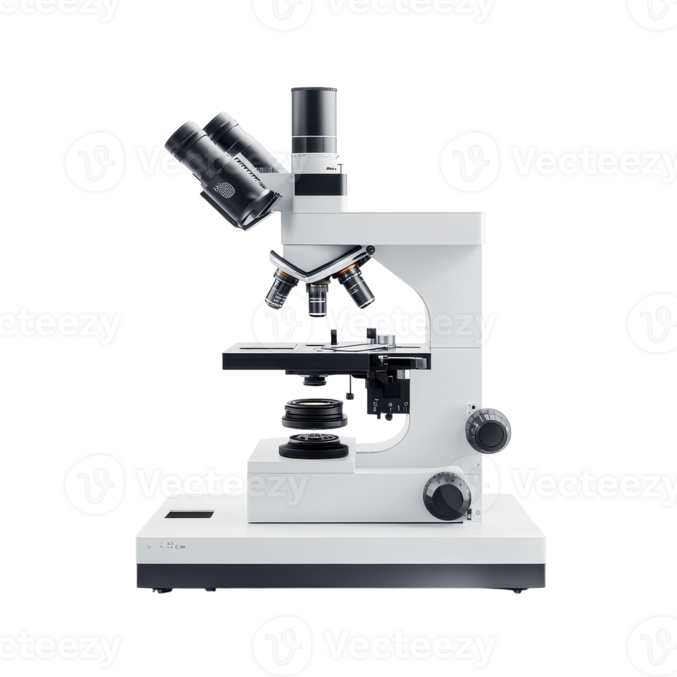 Elegant Microscope on a Elegant Surface for Scientific Analysis on transparent background png