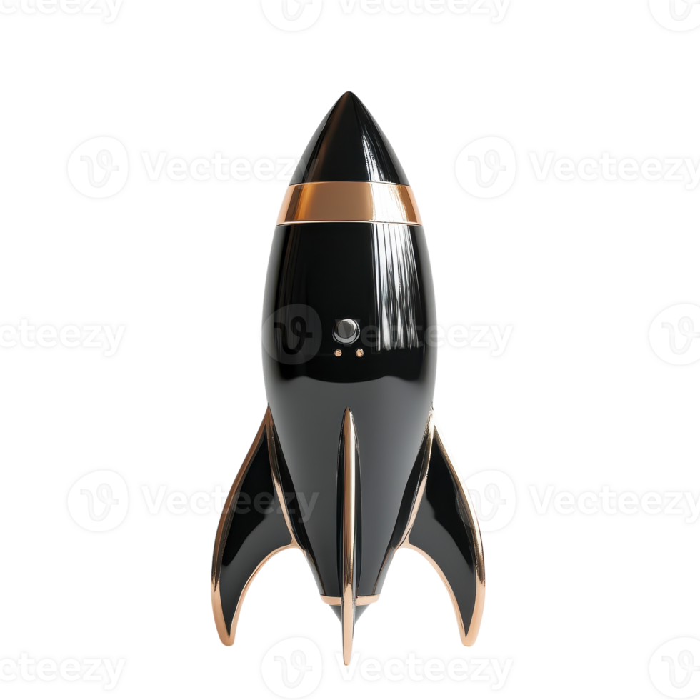 Elegant Rocket Launching into the Sky on transparent background png