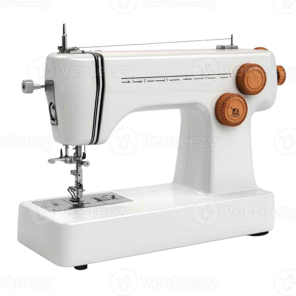 Elegant Sewing Machine for Fashion Design and Crafting on transparent background png