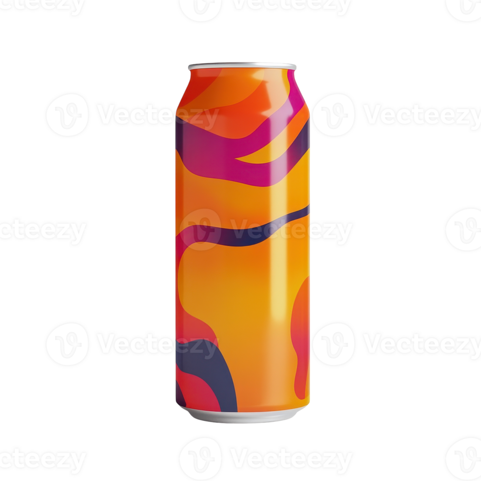Empty Soda Can Mockup for Beverage Branding and Advertising on transparent background png