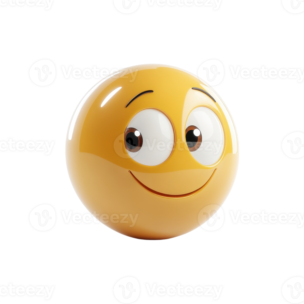 Smiling Face with Winking Eyes Emoji for Expressive Communication on transparent background png