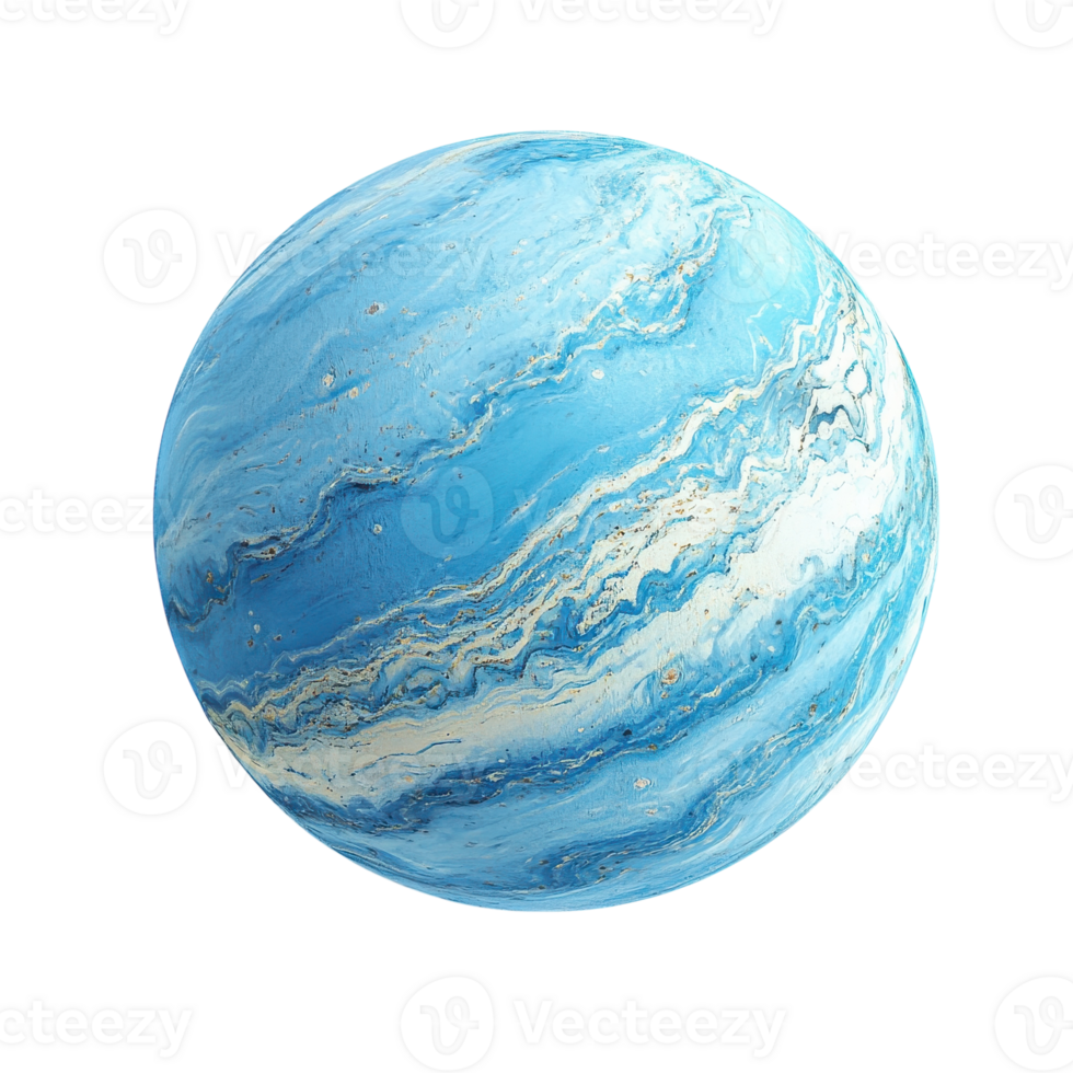 Elegant Representation of Uranus in a Cosmic Scene on transparent background png