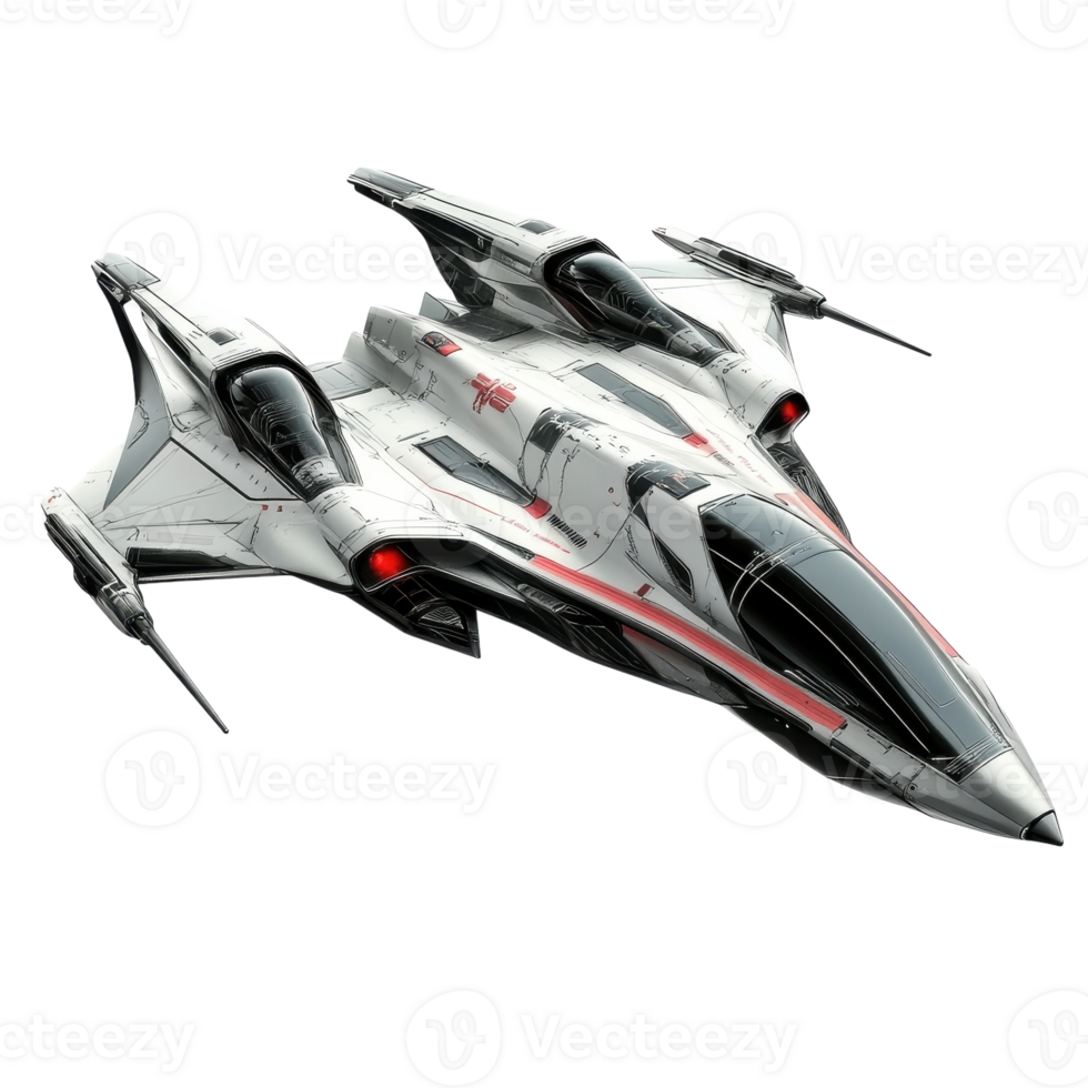 Futuristic Jet Fighter for Concepts and Illustrations on transparent background png