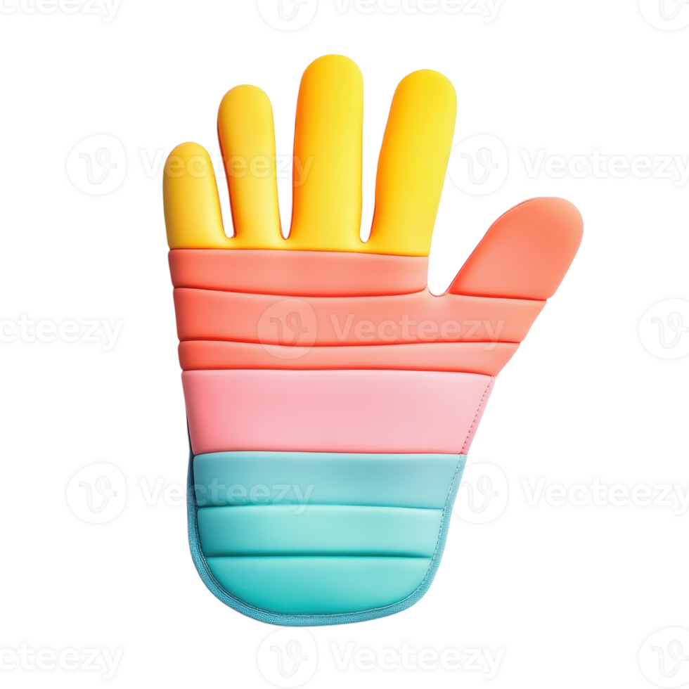 Heat Resistant Silicone Oven Mitt for Safe Cooking on transparent background png